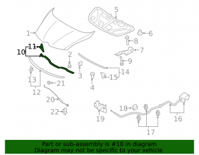 Rear hood seal for Mazda CX-7 06-12