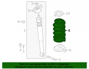 Rear left spring Mazda 6 18-21