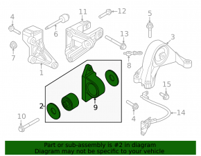 Left front engine mount for Nissan Ariya 23-25