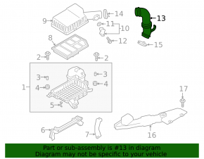 Air duct Mitsubishi Outlander 18-22 PHEV