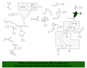 Cooling system flange Toyota Rav4 19-22 2.5 metal