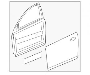 Door bare front right Chevrolet Volt 11-15