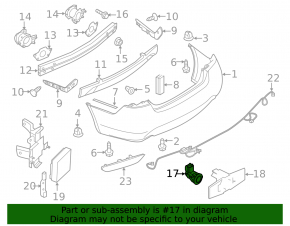 Rear Bumper Parking Sensor for Infiniti Q70 16-19