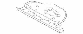 Volvo XC90 16-23 passenger footwell trim panel, black, scratches