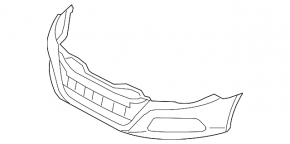 Bare front bumper for VW CC 09-12 with parking sensors and washers