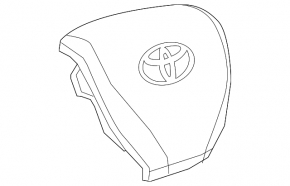 Airbag in the steering wheel of the driver's Toyota Camry v55 15-17 USA shot