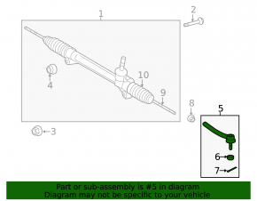 Steering tip left Toyota Highlander 14-19 CTR