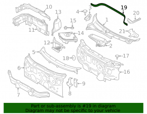 Mini Cooper 14-21 wiper pan seal