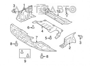 Side arch protection front right Mitsubishi Outlander Sport ASX 10-