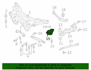 Rear left trunnion bracket Nissan Rogue 14-20 without strut, Korea built