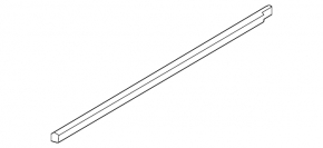 Molding door-glass central rear left VW Passat 20-22 chrome