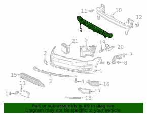 Front bumper absorber VW Golf 18-21
