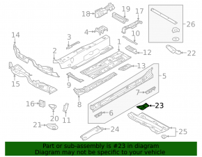 Front left protection Audi A3 8V 15-20 type 2