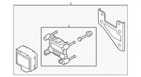 Distronic radar cruise control for Audi A3 8V 17-18 4D, 5D with 2 brackets
