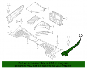 Wing seal hood-wing left BMW X5 F15 14-18