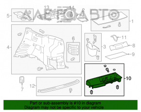 Toyota Highlander 14-19 trunk tray black