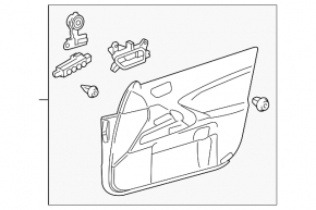 Door trim card front left Lexus IS250 IS300 IS350 06-08