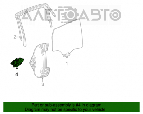 Window Motor Rear Left Chrysler 200 15-17
