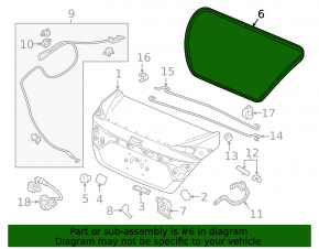 Trunk lid seal Honda Insight 19-22