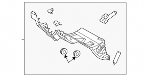 Kia Sorento 21-24 HEV, PHEV gray lower center dashboard trim
