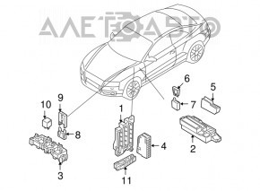 Underhood fuse box Porsche Macan 15-