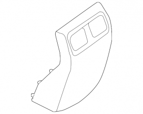 Center console trim side left Nissan Maxima A36 16- upper, leather, black