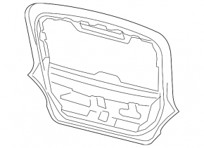 Naked tailgate Porsche Panamera 14-16 without wiper