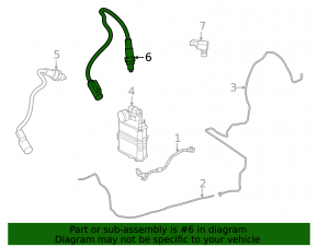 The second lambda probe for a Mercedes W167 GLE 450 20-23 3.0h has a broken connector mount.