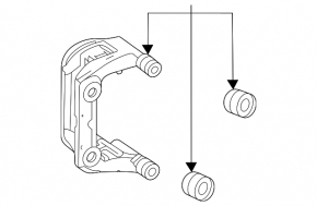 Rear right caliper bracket G-class W463 G550 19-24