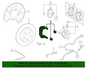 Rear right caliper bracket G-class W463 G550 19-24