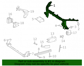 Upper radiator support for Mercedes X247 GLB 20-26