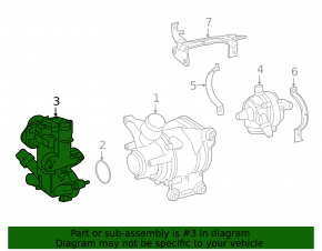 Thermostat housing assembly Mercedes C-class W205 300 19-21