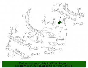 Front left turn signal bracket Mazda 3 14-16 BM prerest