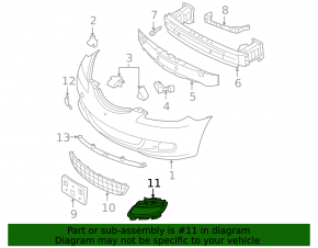Right fog light plug for Mazda3 2003-2009 HB