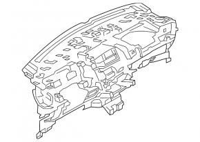 Lincoln MKX 16-18 dashboard without airbag