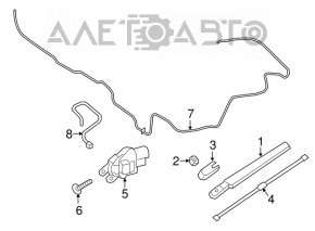 Rear wiper linkage with motor for Ford Edge 15-24
