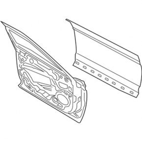 Lincoln Continental 17-20 front left door assembly