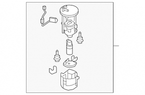 Fuel pump for Mazda CX-9 16-23 AWD