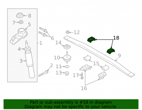 Upper left spring support Volvo XC60 18-23 