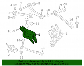 Lower control arm for rear left spring, BMW 2 F22 14-21