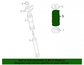 Mitsubishi Outlander 22-25 2.5 FWD rear right spring, blue stiffness