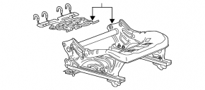 13-19 Buick Encore passenger seat slide, mechanical, frameless