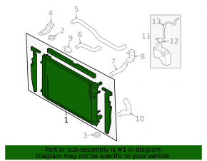 Subaru Tribeca B10 11-14 3.6 Water Cooling Radiator