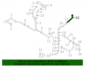 Cooling system hose Audi A6 C7 16-18 3.0, AWD