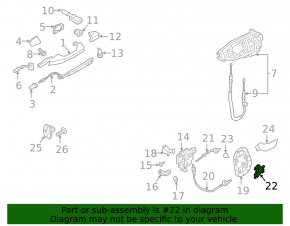 Front left door closer for Audi A6 19-25