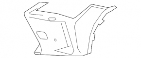 Front bare bumper left side Lexus UX200 UX250h 19- for headlight washer, without parking sensors