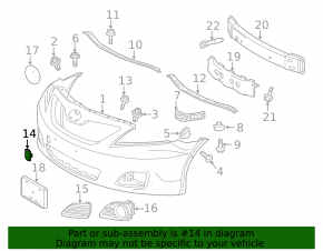 Front bumper towing hook plug Toyota Camry v40 10-11