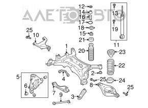 Rear subframe Nissan Murano 2003-2007
