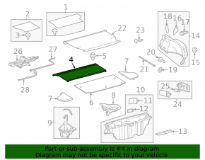 Trunk floor Toyota Prius 30 12-15 front plug-in
