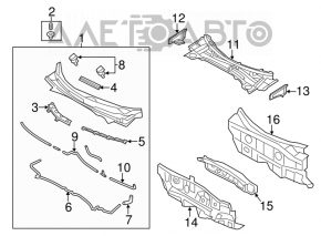 Metal wiper pan Hyundai Veloster 12-13